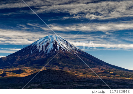 精進峠から見る富士山の夕景 117383948