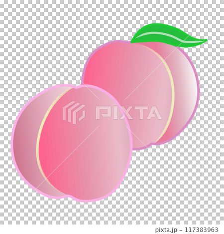 Peach fruit illustration Peach fruit illustration 117383963