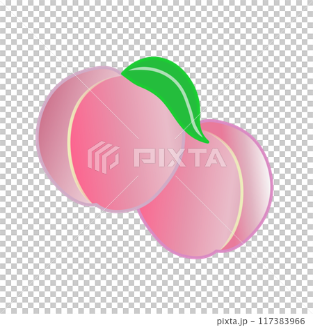 桃の実のイラスト 117383966