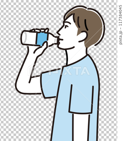 Profile of a man hydrating 117384045