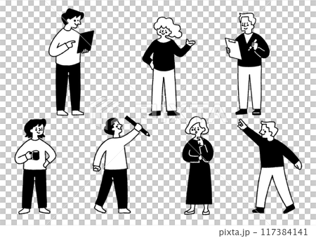 Set of people working in various places_2 Set of people working in various places_2 117384141