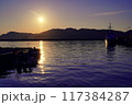 漁港の朝日 117384287