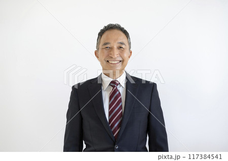 カメラ目線の60代のビジネスマン 117384541