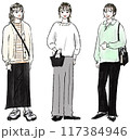 おしゃれな3人の女性 117384946