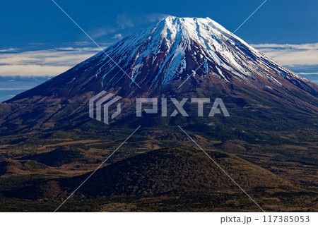 精進峠から見る夕刻間近の富士山 精進峠から見る夕刻間近の富士山 117385053