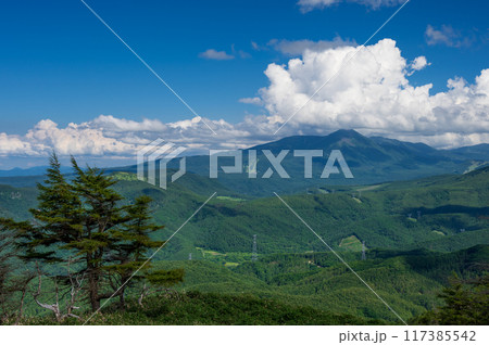 三峰茶屋からの眺め三峰茶屋からの眺め 大展望台 信州の山景色 三峰茶屋からの眺め三峰茶屋からの眺め 大展望台 信州の山景色 117385542