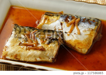 鯖の味噌煮 117386865