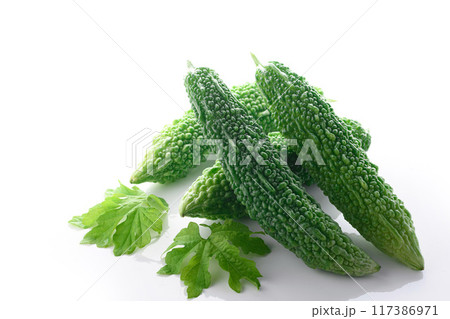 夏野菜 ゴーヤ （にがうり）白背景 117386971