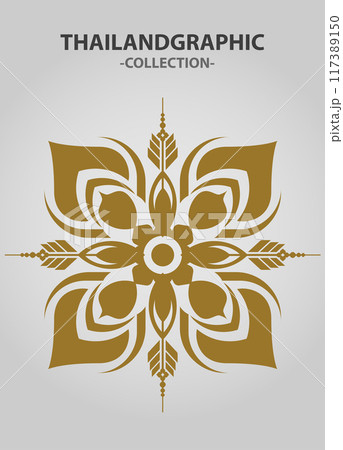 Vector element ethnic decorative ornament ethnic thai illustration 117389150