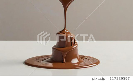 溶けて広がるチョコレート 溶けて広がるチョコレート 117389597