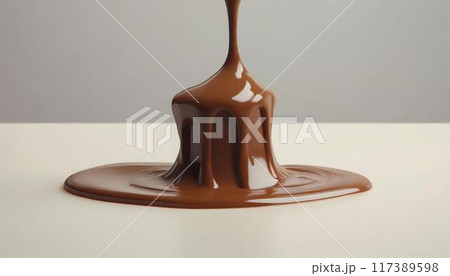 溶けて広がるチョコレート 117389598