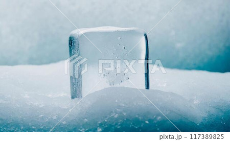 透明感のある氷 透明感のある氷 117389825