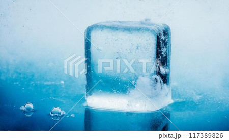 透明感のある氷 透明感のある氷 117389826