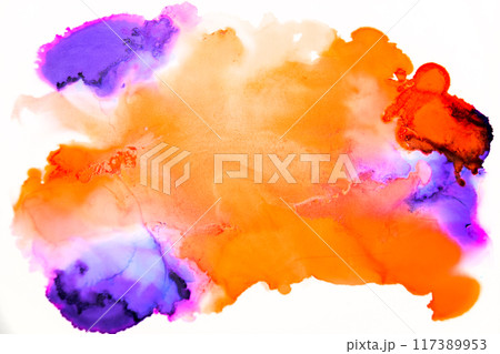 アルコールインク　幻想的な背景 117389953