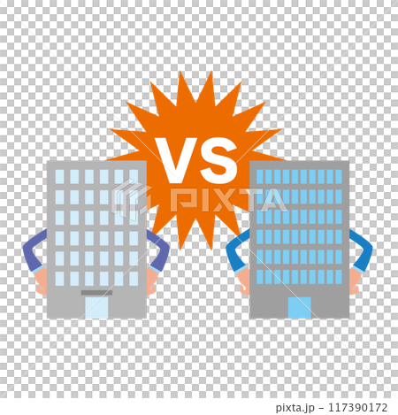 競合会社のイメージイラスト 117390172