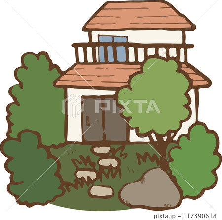 お庭のリフォームビフォア 117390618