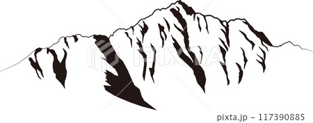 剣岳　絵 剣岳 剱岳 ポスター A4 イラスト 山 登山 アウトドア 額なし