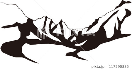 涸沢カール シルエット 涸沢カール シルエット 117390886