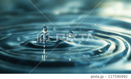 水滴、波紋のイメージ 117390992