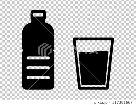 Plastic bottle water icon Plastic bottle water icon 117391667