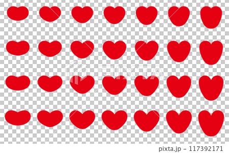 Vector illustration set of heart mark icons of various shapes 117392171