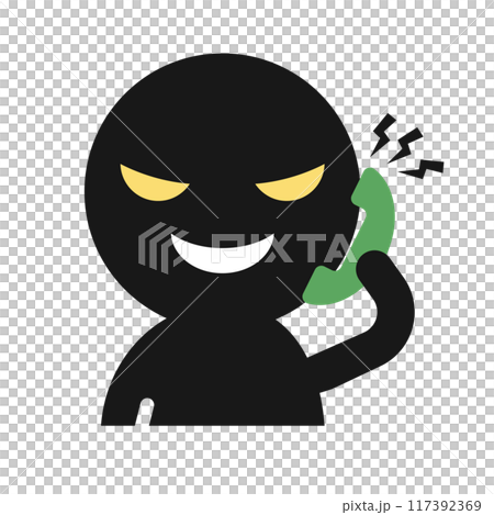 詐騙者圖示/電話詐騙 詐騙者圖示/電話詐騙 117392369