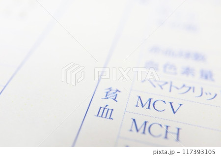 健康診断書　貧血の項目 117393105