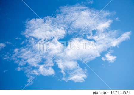 White clouds on blue spring sky 117393526