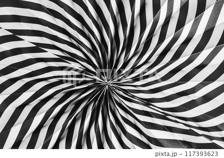 Abstract black and white spiral pattern creating hypnotic visual effect, creative background Abstract black and white spiral pattern creating hypnotic visual effect, creative background 117393623