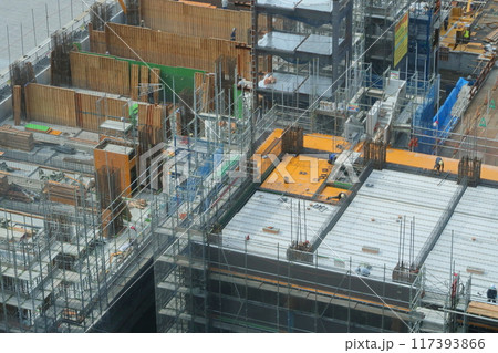 高層マンション建築現場 高層マンション建築現場 117393866