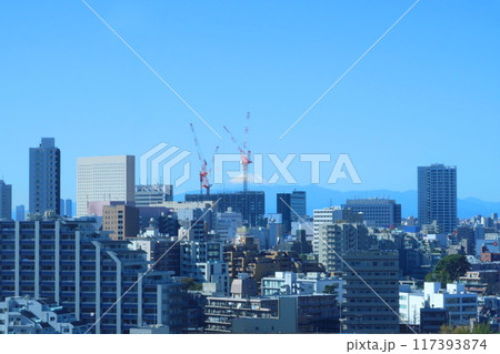 高層マンション建築現場 117393874