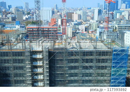 高層マンション建築現場 高層マンション建築現場 117393892