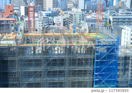 高層マンション建築現場 高層マンション建築現場 117393893