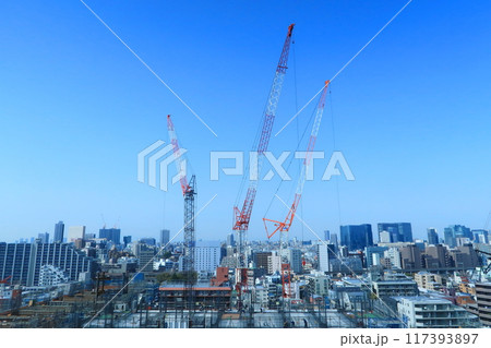 高層マンション建築現場 高層マンション建築現場 117393897