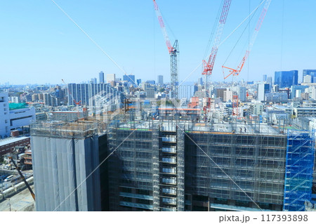 高層マンション建築現場 高層マンション建築現場 117393898