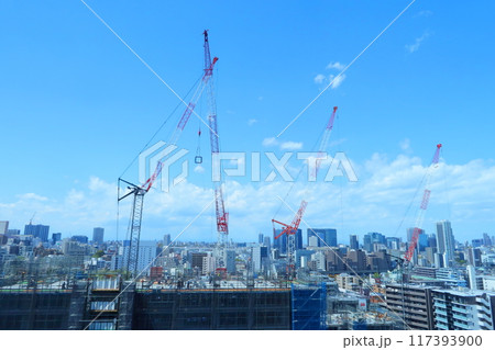 高層マンション建築現場 117393900
