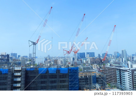 高層マンション建築現場 高層マンション建築現場 117393903