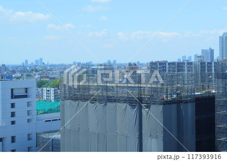 高層マンション建築現場 117393916