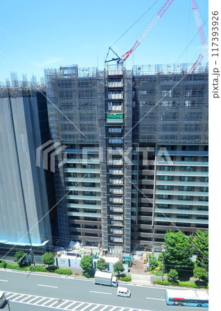 高層マンション建築現場 117393926