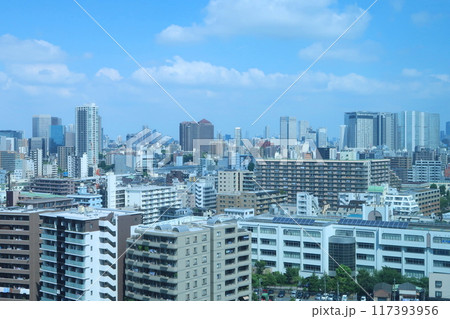 東京都品川駅と大崎駅付近の街並み 東京都品川駅と大崎駅付近の街並み 117393956
