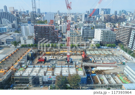 高層マンション建築現場 117393964