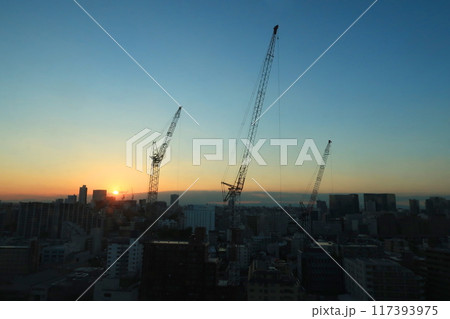 高層マンション建築現場 高層マンション建築現場 117393975