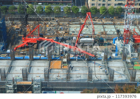 高層マンション建築現場 高層マンション建築現場 117393976