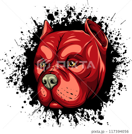 vector illustration of dog face hand draw 117394056