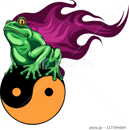 colored draw of frog vector illustration design 117394064