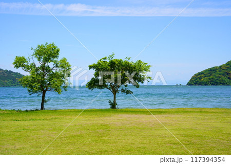 宮ヶ浜水泳場／琵琶湖（滋賀県近江八幡市） 117394354