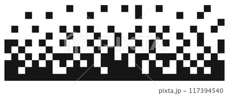 Pixel dissolved disperse mosaic background. Y2k pixel disintegration. Explosion fade. Disappear transform rectangle texture 117394540