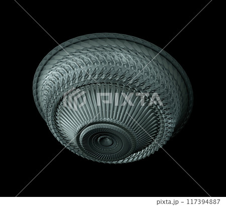 Futuristic Spaceship Propulsion System Close-Up Futuristic Spaceship Propulsion System Close-Up 117394887
