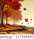 紅葉のイラスト 117394890