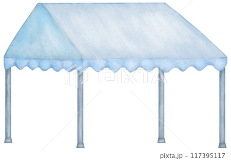イベント用のテント 無地 イラスト素材 117395117